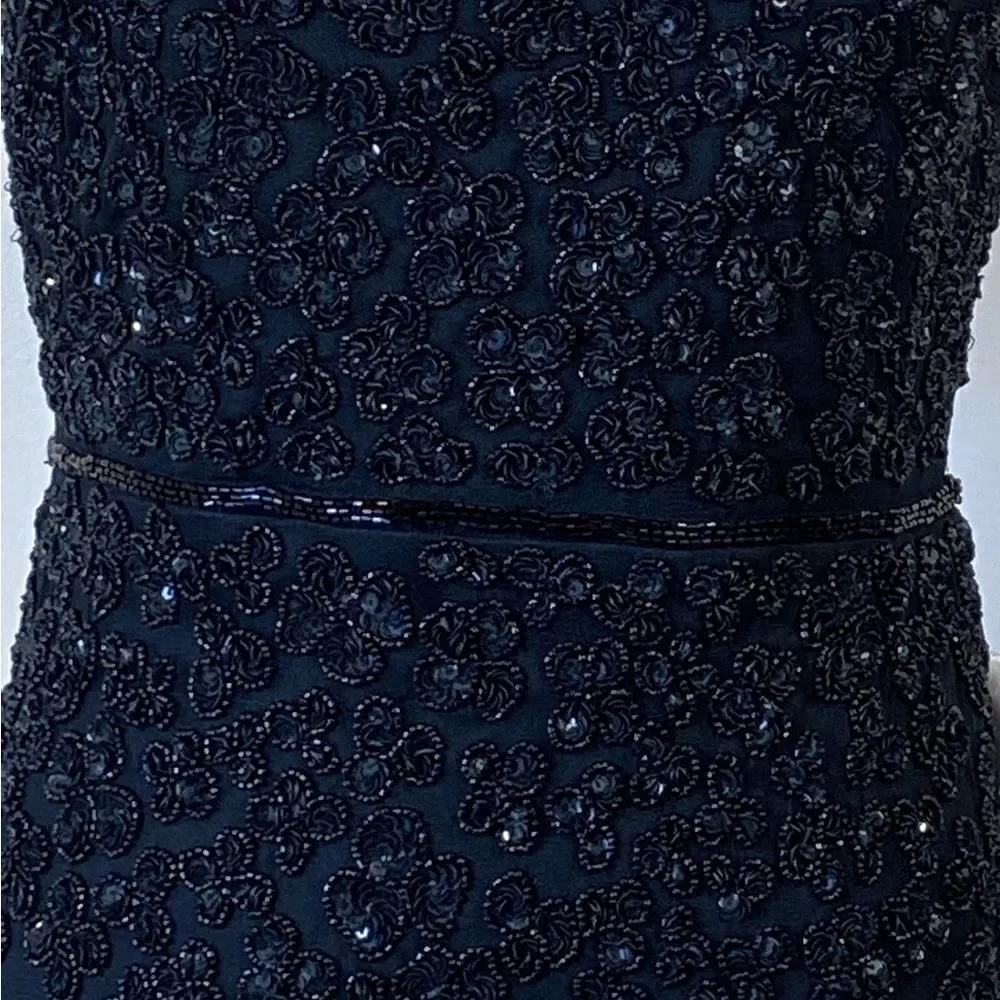 Mac Duggal Floral Beaded Sheath Dress size 2